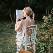 Reading by the beach