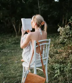 Reading by the beach